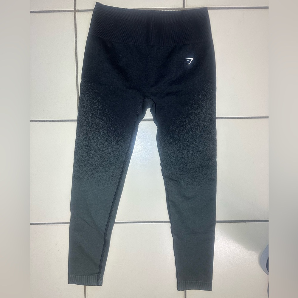 Gymshark Kids Black and Green Leggings